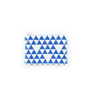 Petite pochette - Triangles bleu